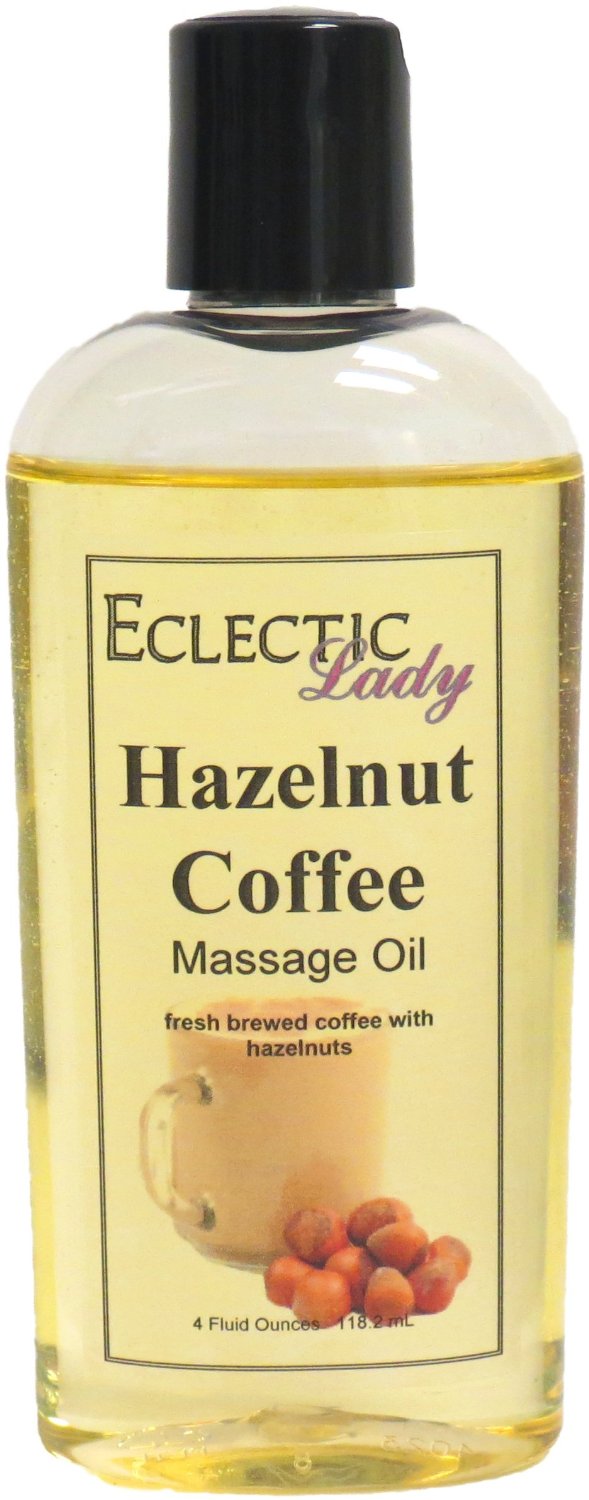 Eclectic Lady Hazelnut Coffee Massage Oil 4 Ounces
