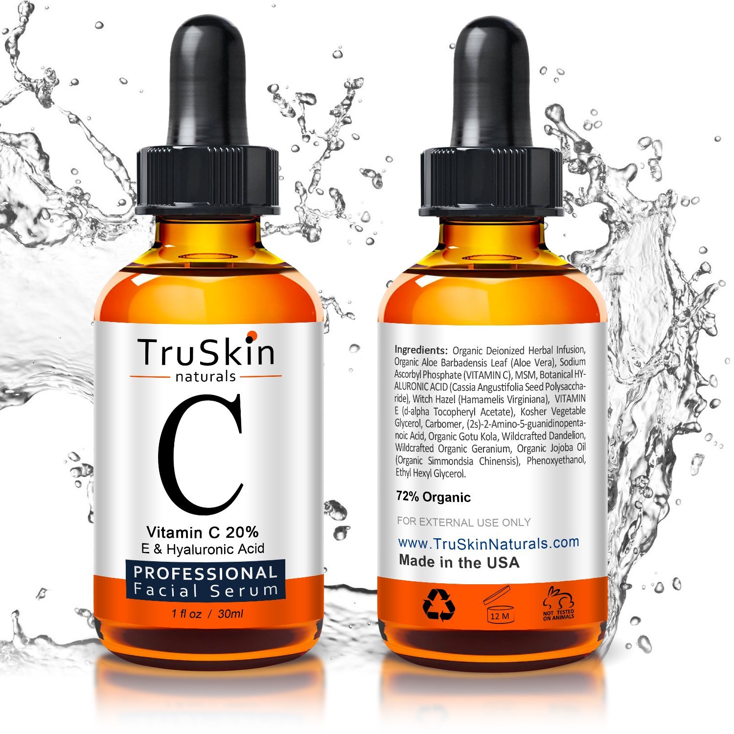 Truskin Naturals Serum For Face With Hyaluronic Acid 20 C E