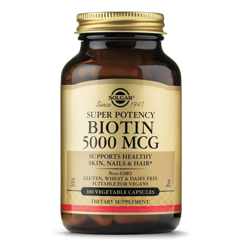 Solgar Biotin 5000 Mcg 100 Vegetable Capsules 8726