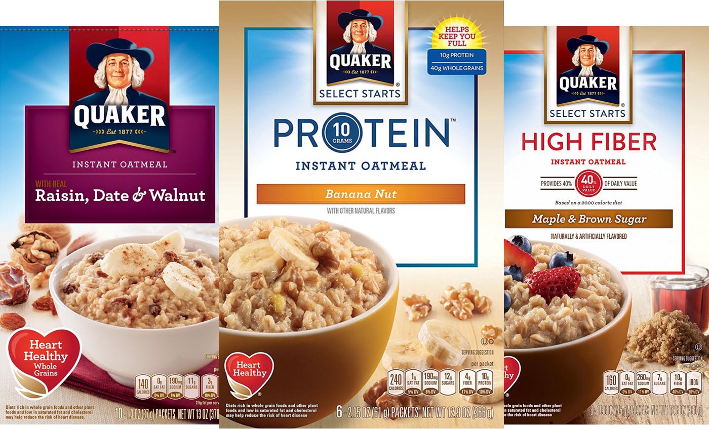 Quaker, Select Starts, Protein Instant Oatmeal, High Fiber, Maple Brown ...